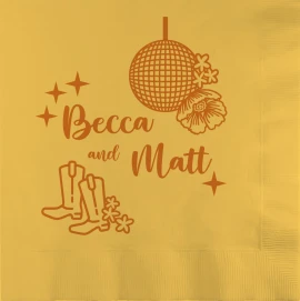 Product: School Bus Yellow 3-Ply Luncheon Napkins - Custom Digital Print