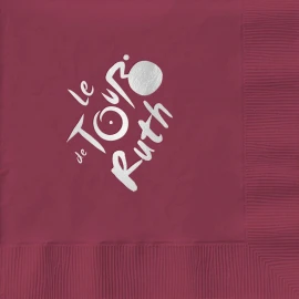 Product: Burgundy Cocktail 3-Ply Beverage Napkins - Custom Foil Print