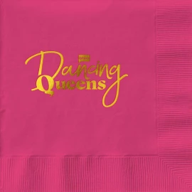Product: Magenta Cocktail 3-Ply Beverage Napkins - Custom Foil Print