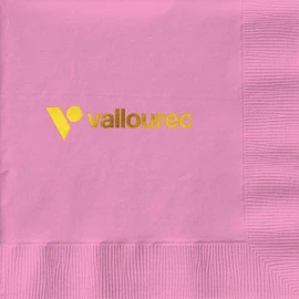 Product: Candy Pink Cocktail 3-Ply Beverage Napkins - Custom Foil Print