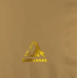 Product: Gold Luncheon 3-Ply Beverage Napkins - Custom Foil Print