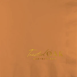 Product: Pumpkin Spice Luncheon 3-Ply Beverage Napkins - Custom Foil Print