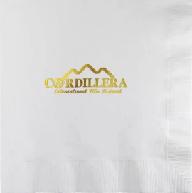 Product: White Luncheon 3-Ply Beverage Napkins - Custom Foil Print