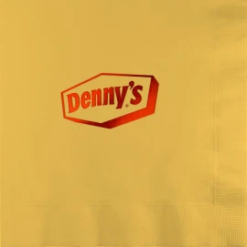 Product: School Bus Yellow Luncheon 3-Ply Beverage Napkins - Custom Foil Print