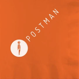 Product: Orange 3-Ply Luncheon Napkins - 1-Color Screen Print