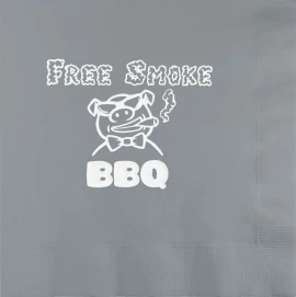 Product: Silver 3-Ply Luncheon Napkins - 1-Color Screen Print