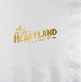 Product: White 3-Ply Luncheon Napkins - 1-Color Screen Print