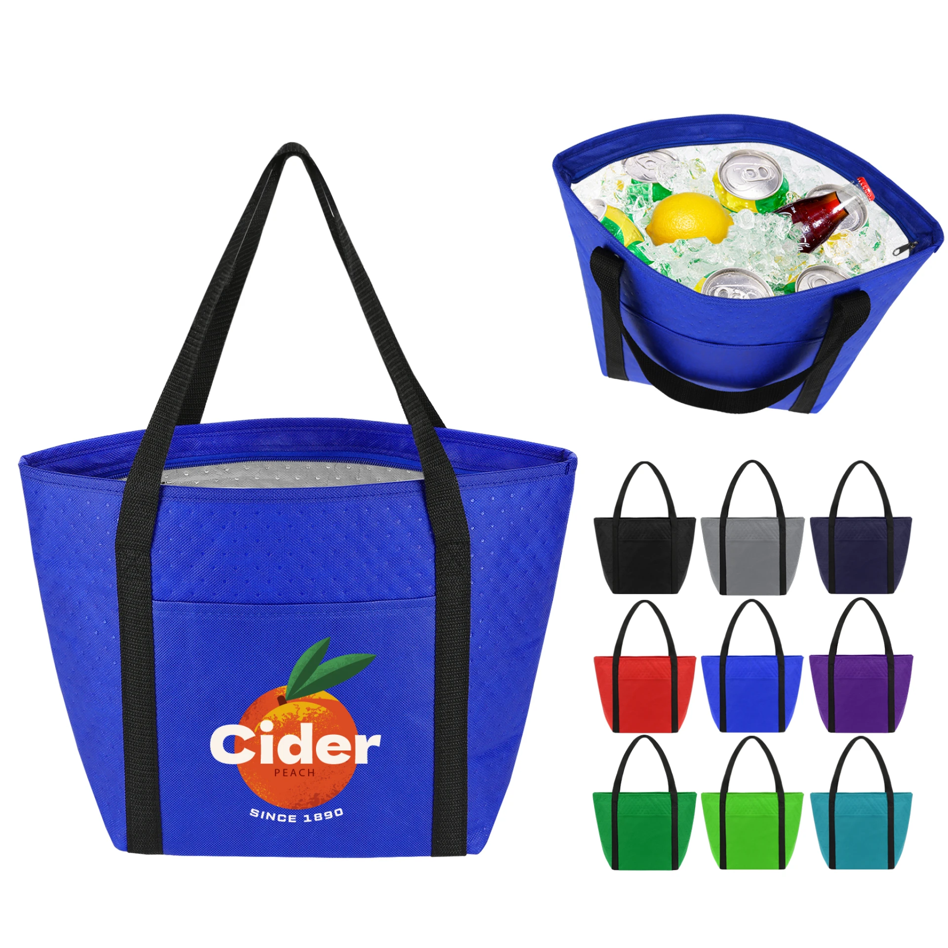 Product: Zipper Cooler Tote With Front Pocket