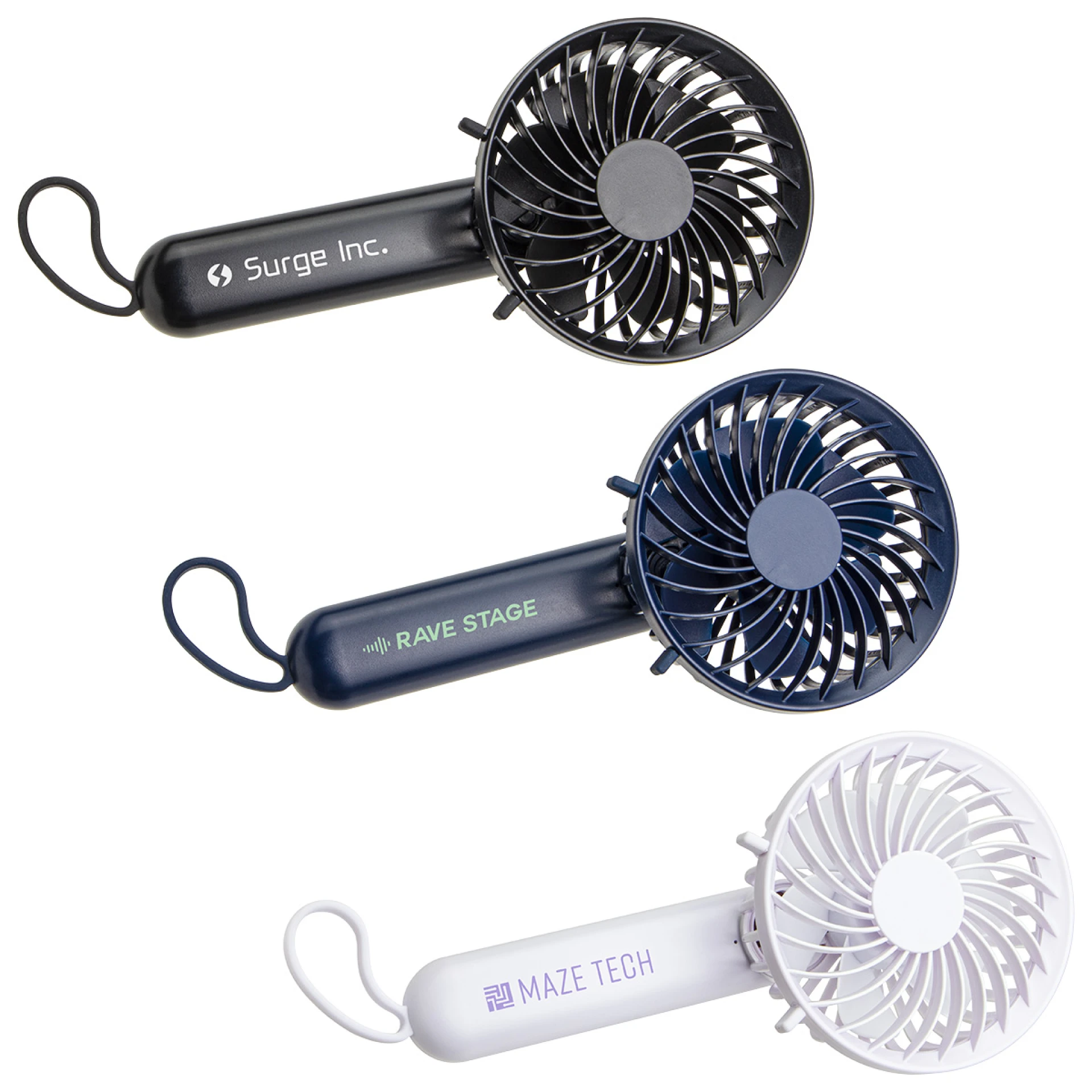 Product: Quiet Breeze Rechargeable Hand Fan with Carabiner