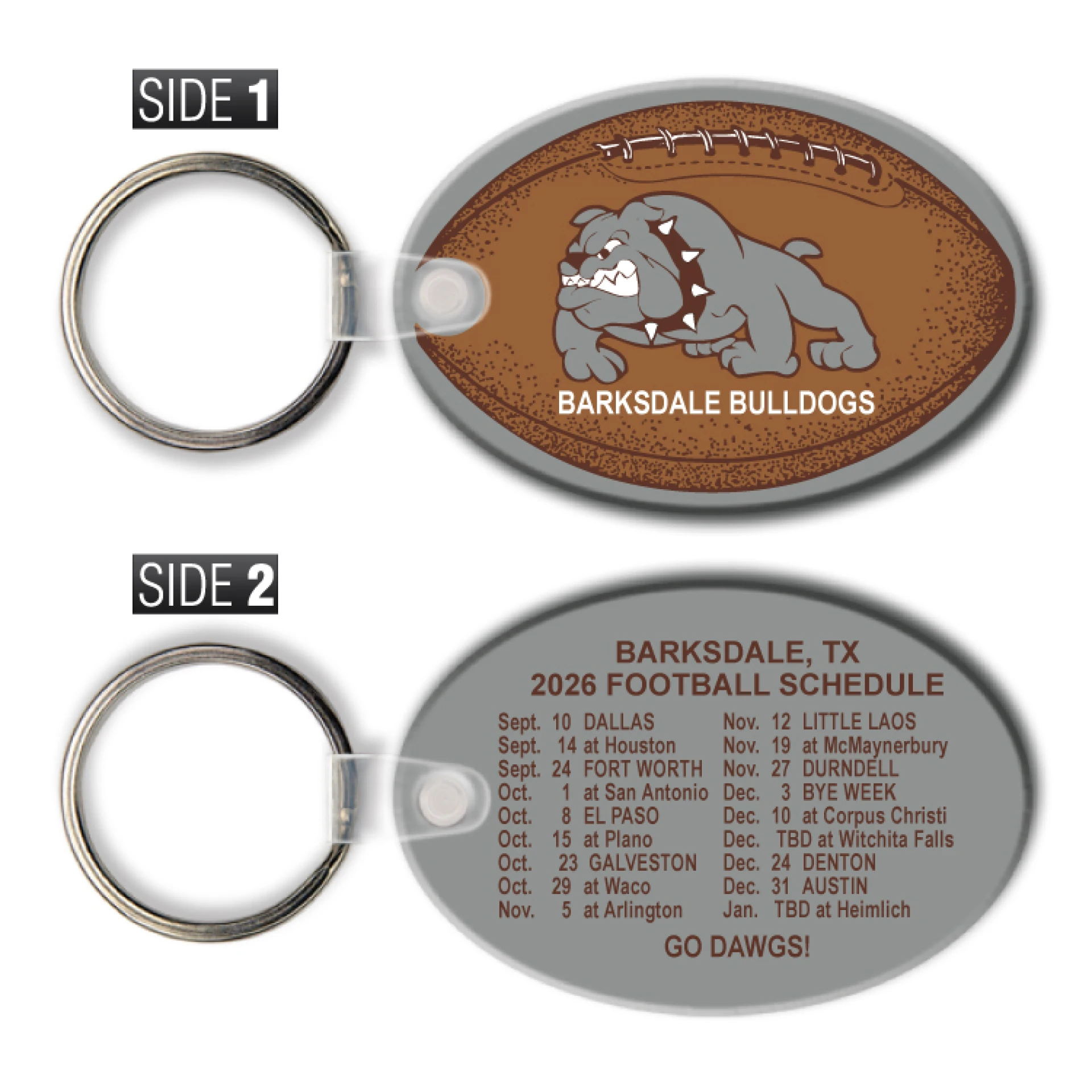 Product: Large Oval Key Tag (Spot Color)