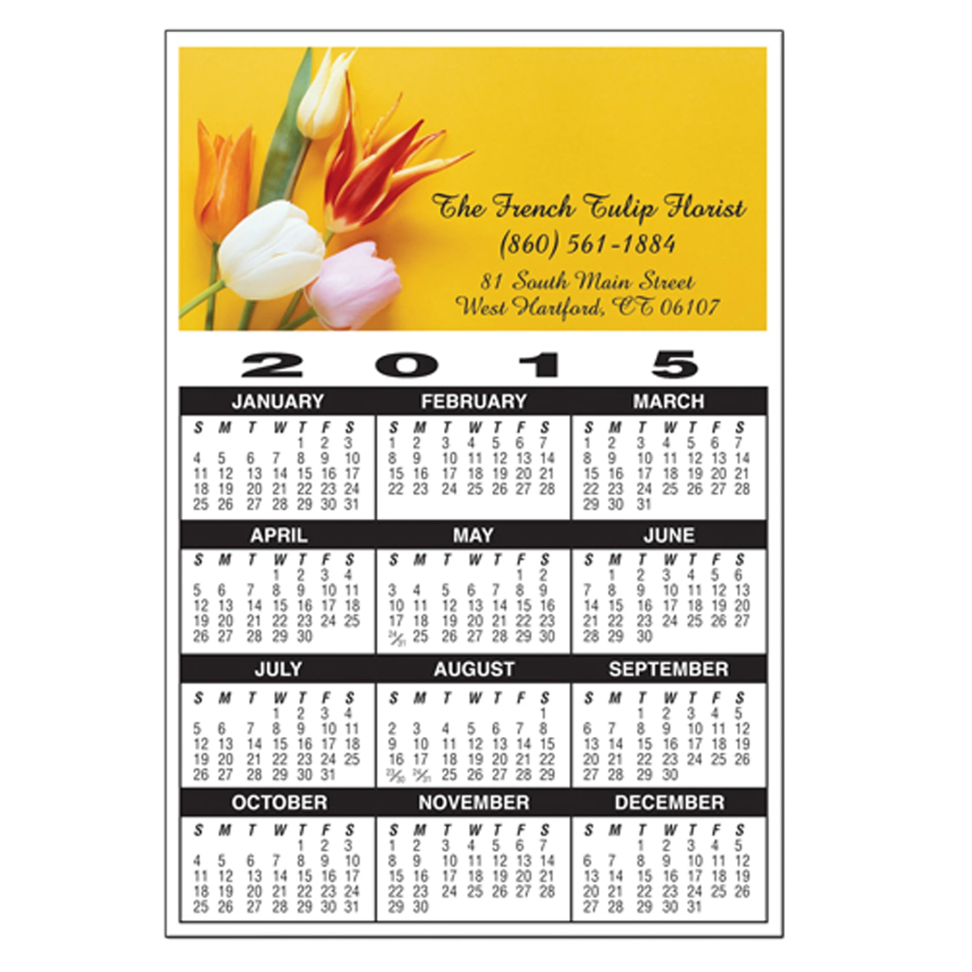 Product: Calendar Rectangle 3 Day Magnet - Full Color