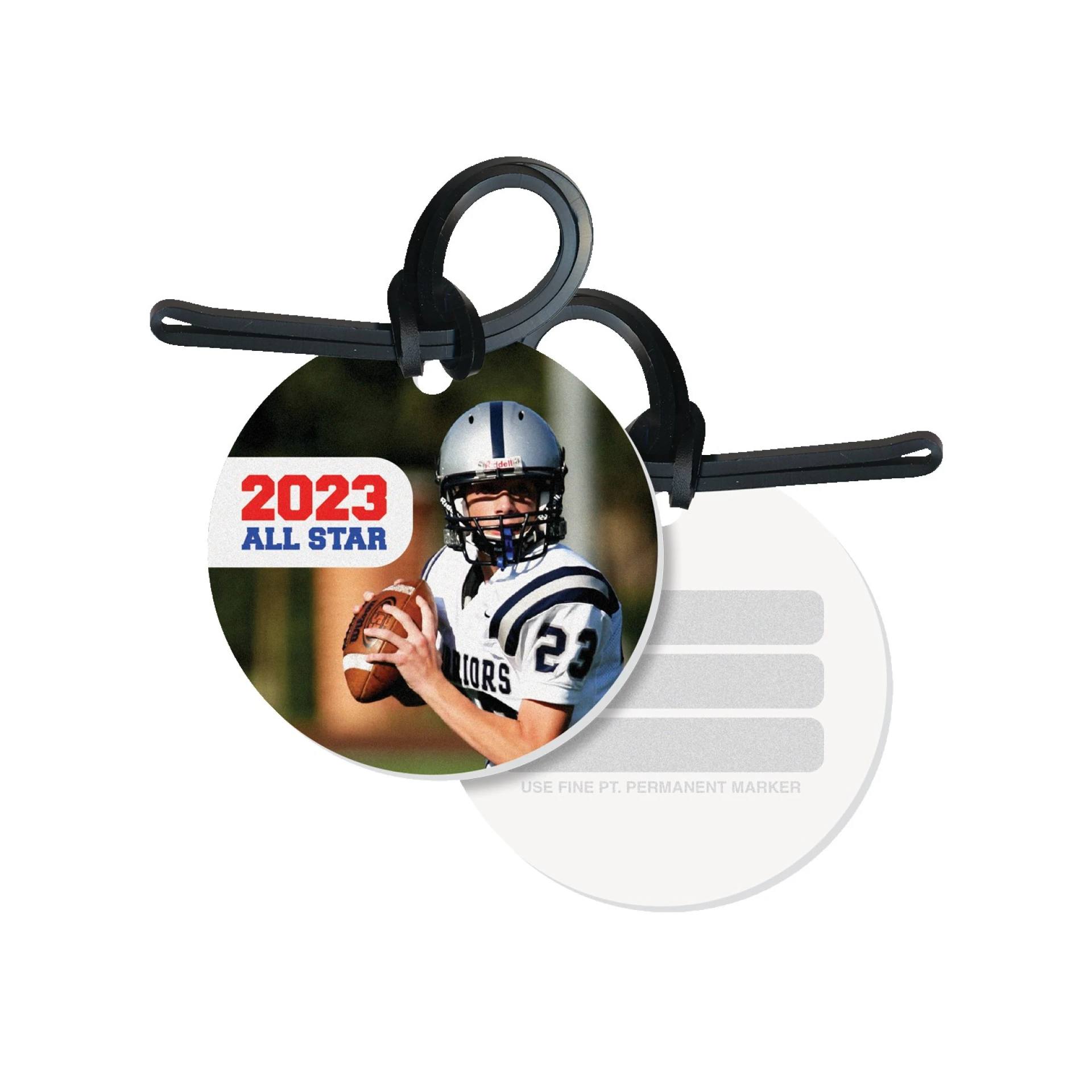 Product: Large Round Bag & Luggage Tag - Full Color