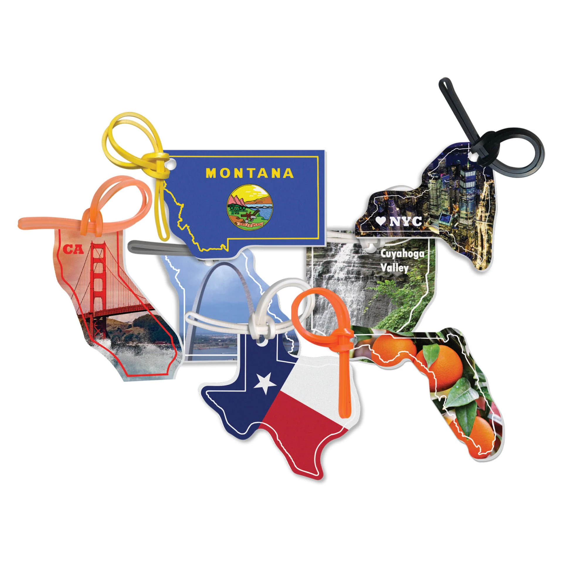 Product: State Bag & Luggage Tag - Soft Vinyl - Full Color