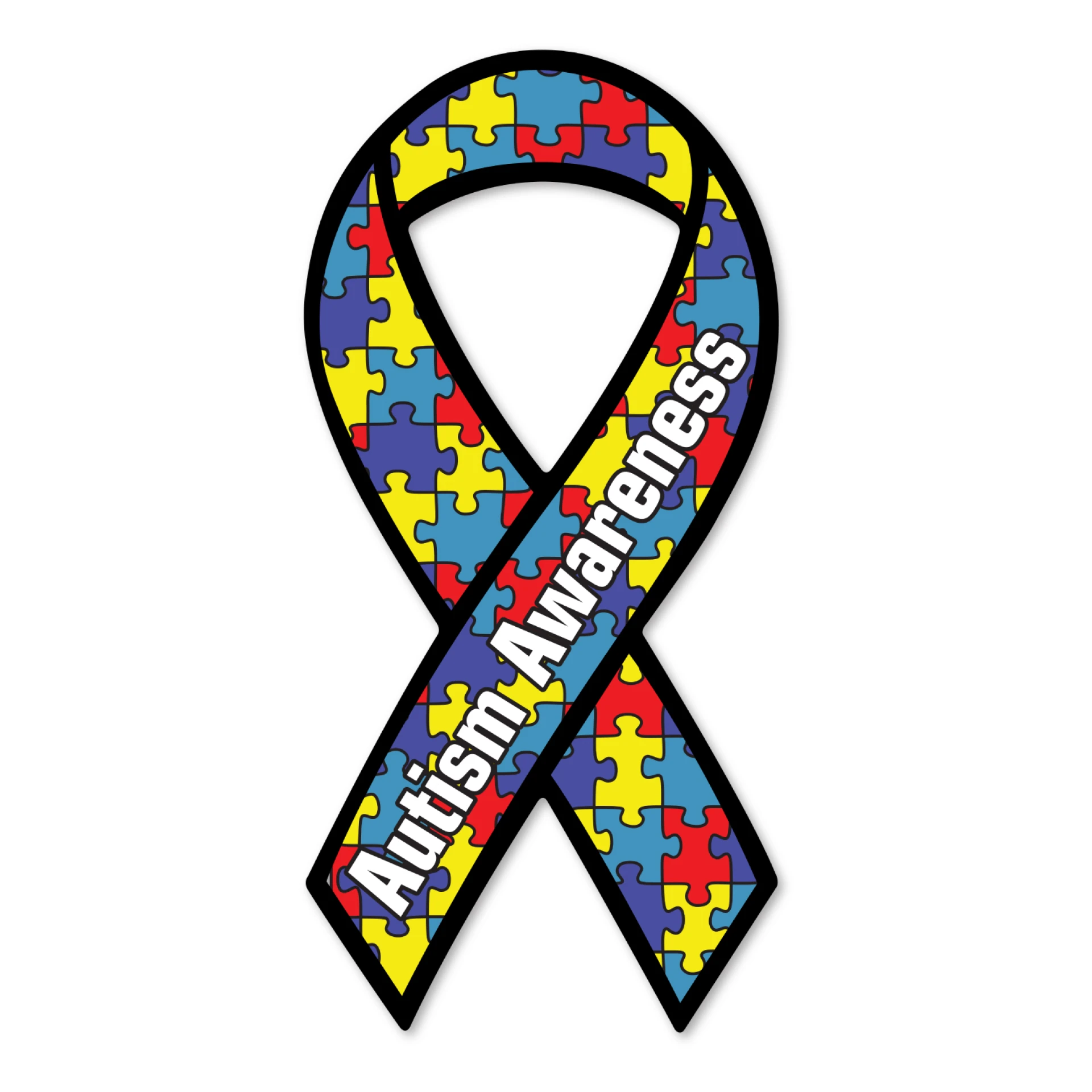 Product: 30 Mil Small Ribbon Car Magnet - Full Color