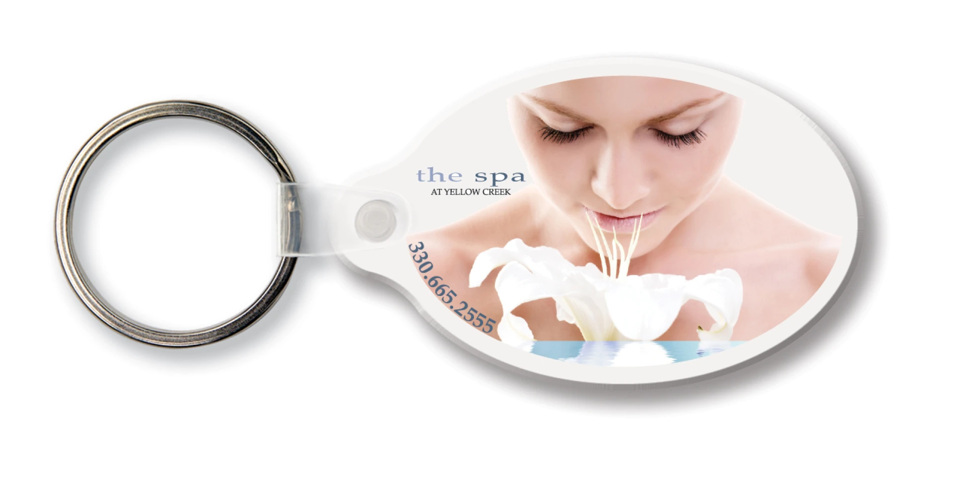 Product: Oval w/Tab Key Tag - Full Color