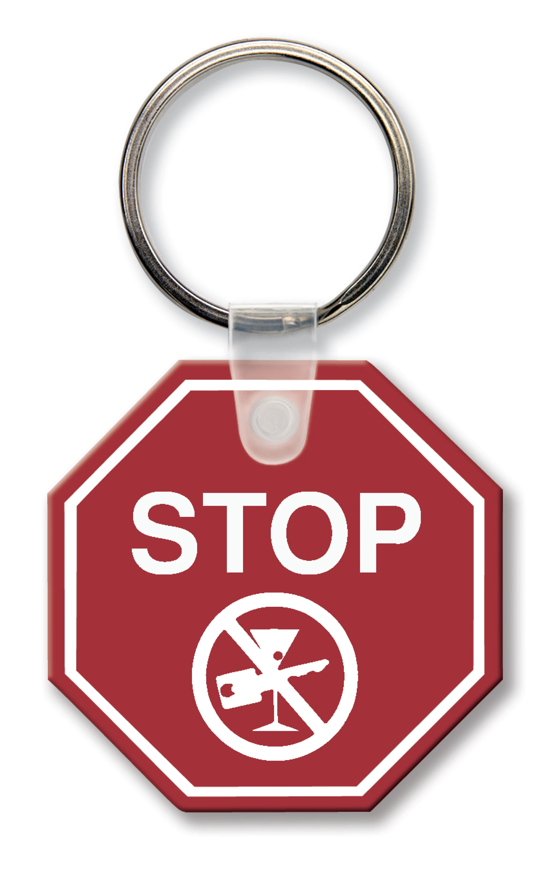 Product: Stop Sign Key Tag (Spot Color)