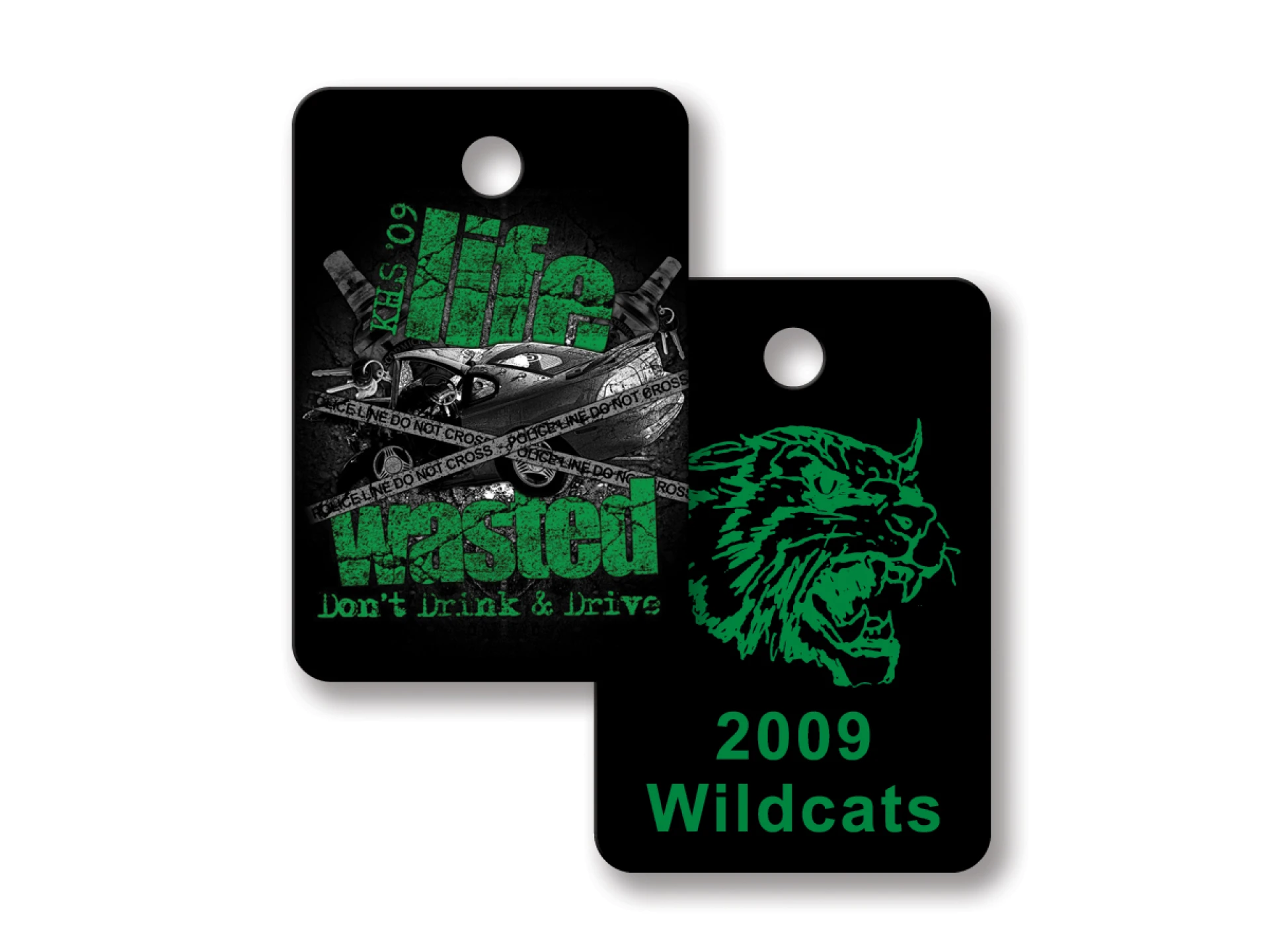 Product: Small Rectangle w/Round Corners Key Tag - Full Color