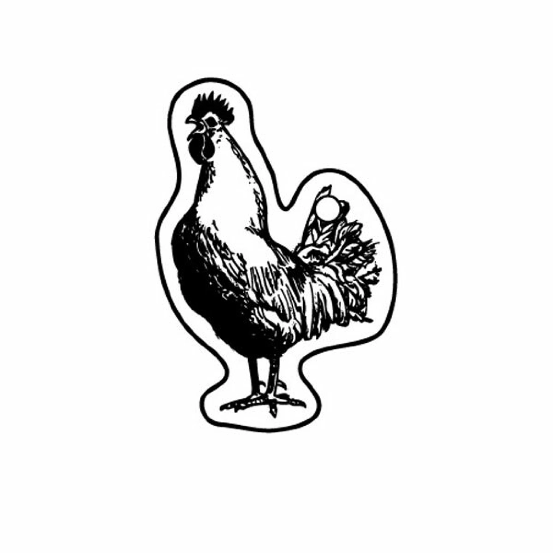 Product: Rooster Key Tag (Spot Color)