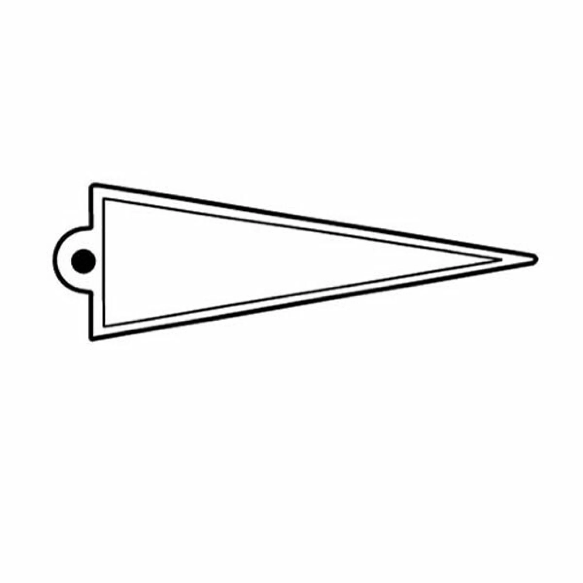 Product: Pennant w/1 Point Key Tag - Spot Color