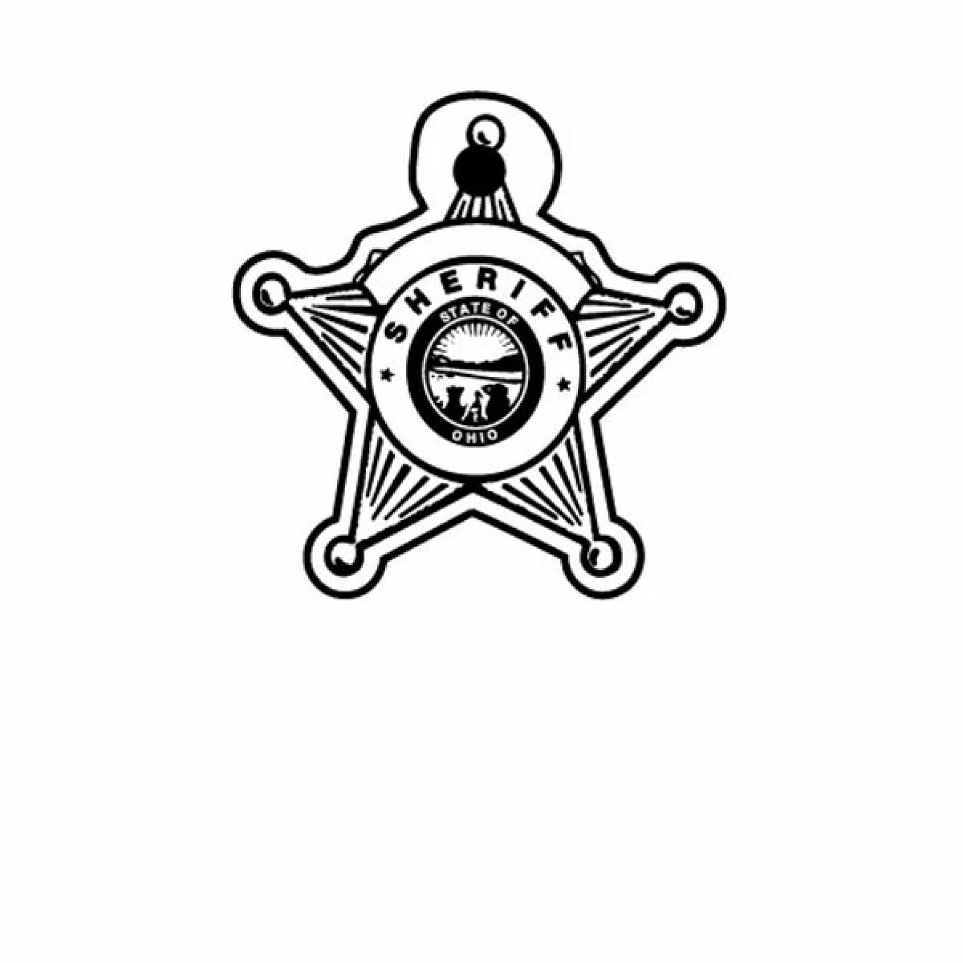 Product: Sheriff Badge Shield Key Tag - Spot Color