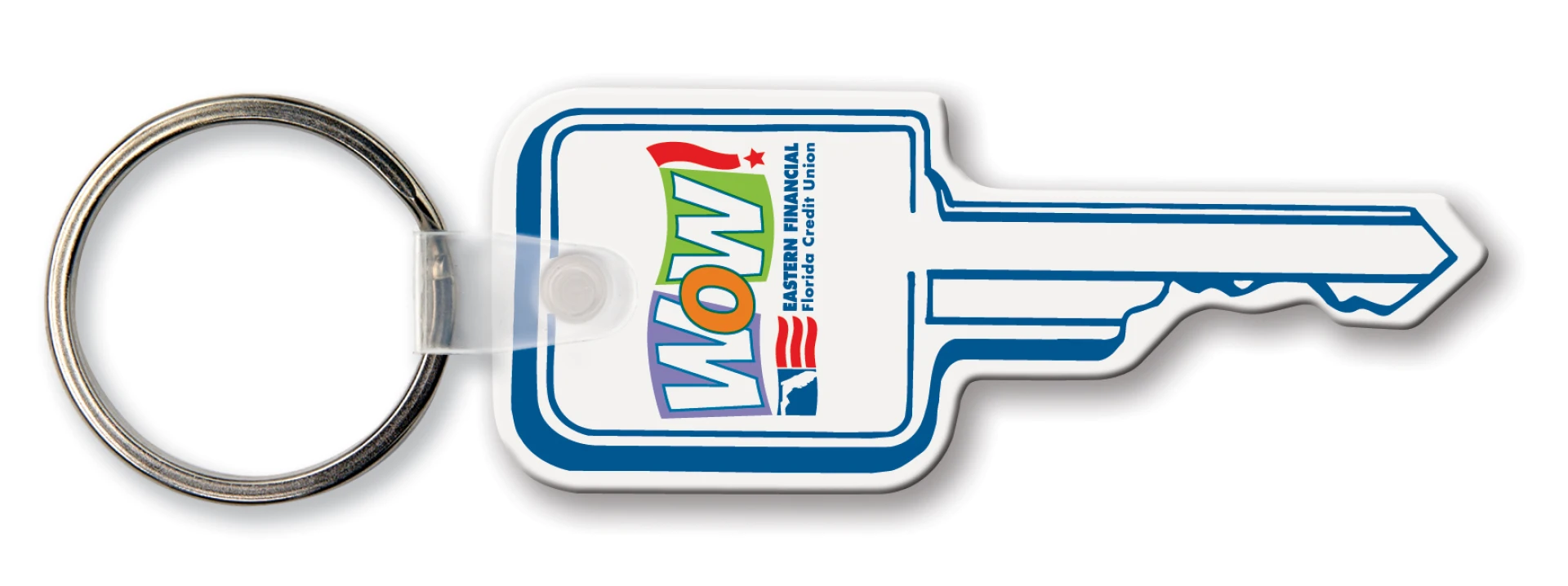 Product: Key Shaped Key Tag w/Square Head (Spot Color)
