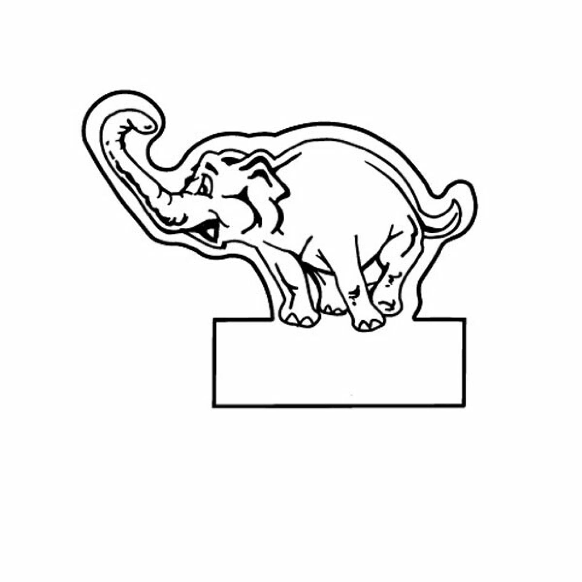 Product: Magnet - Elephant on Box - Full Color