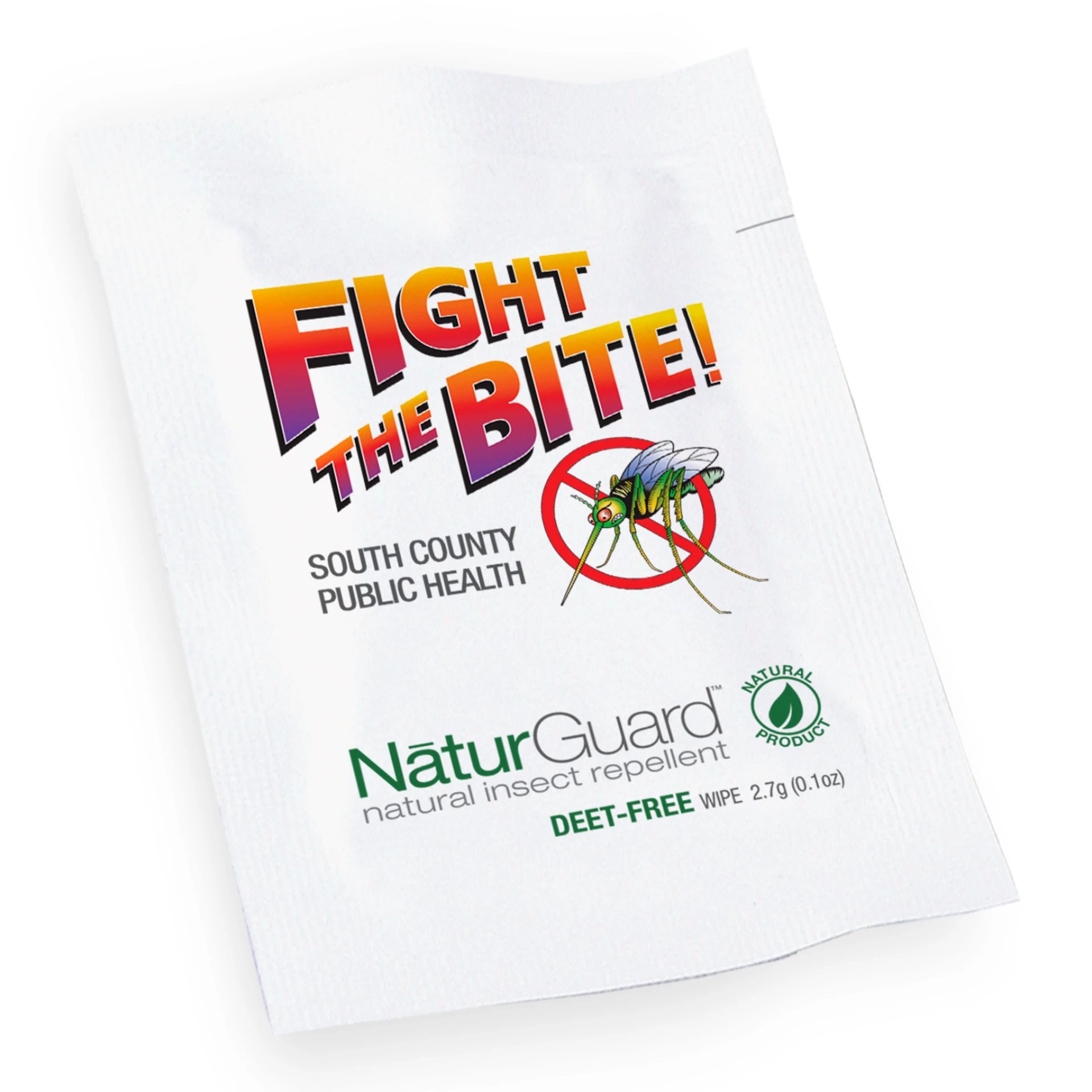 Product: NaturGuard™ Natural Insect Repellent Wipes, Direct Imprint