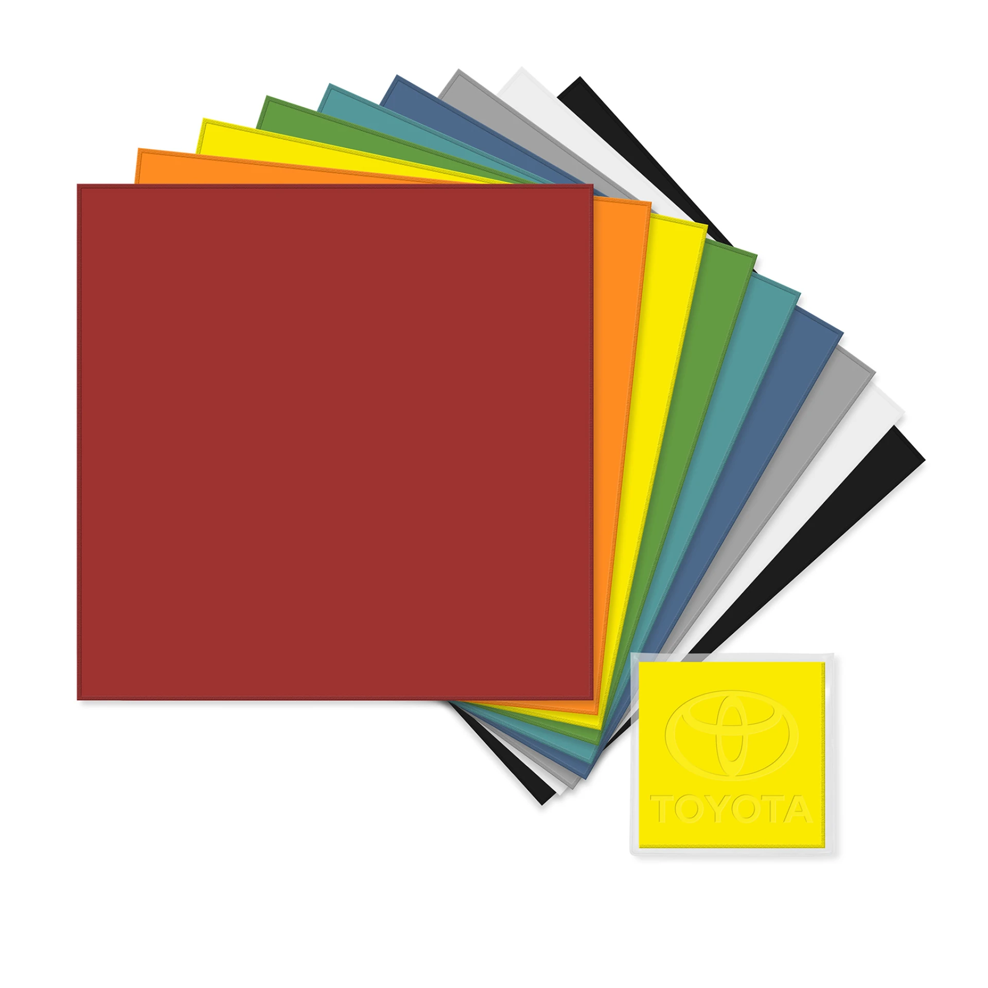 Product: Premium 11" x 11" Debossed Microfiber Cloth, in Clear Vinyl Pouch