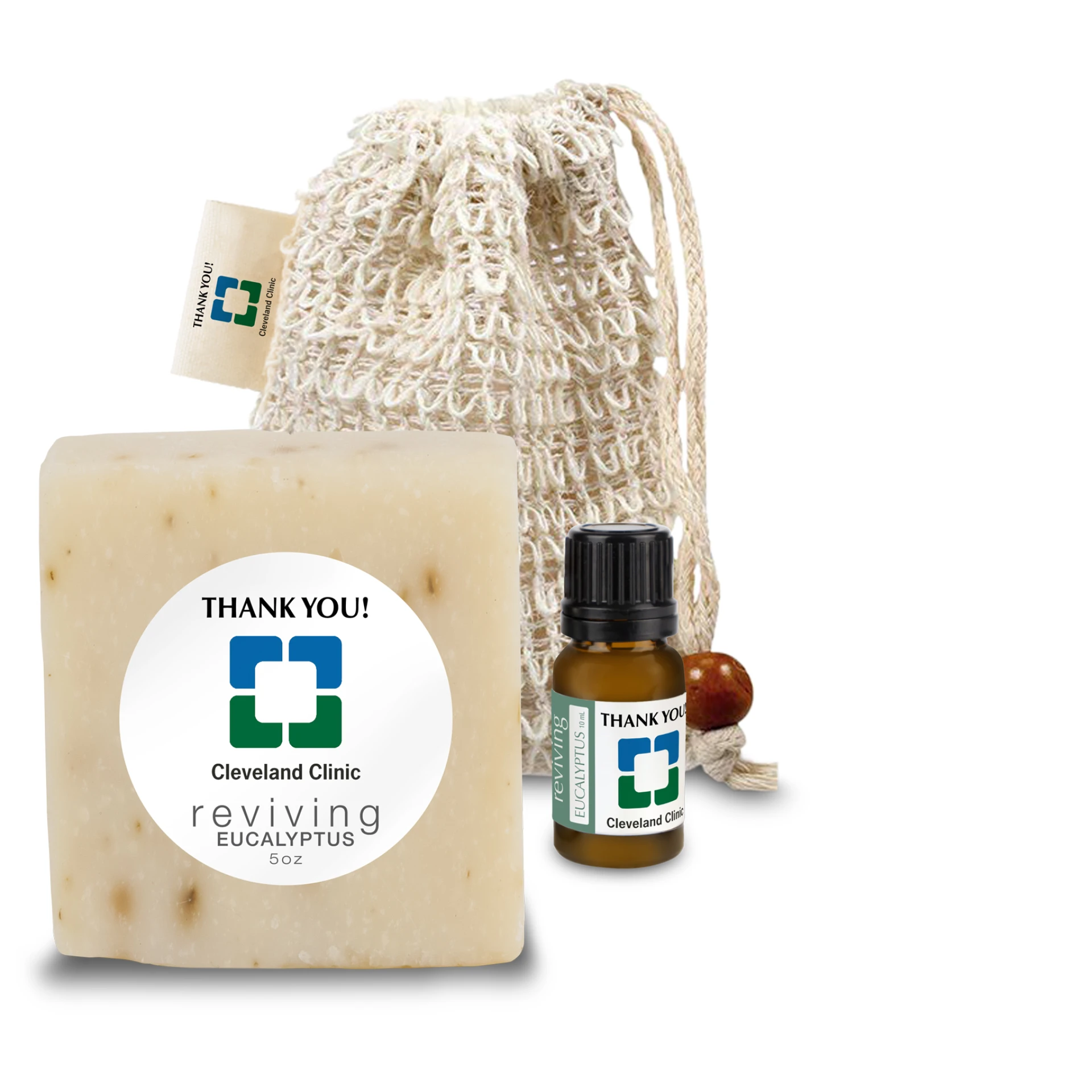 Product: Loofah Bag with Soap and Essential Oil