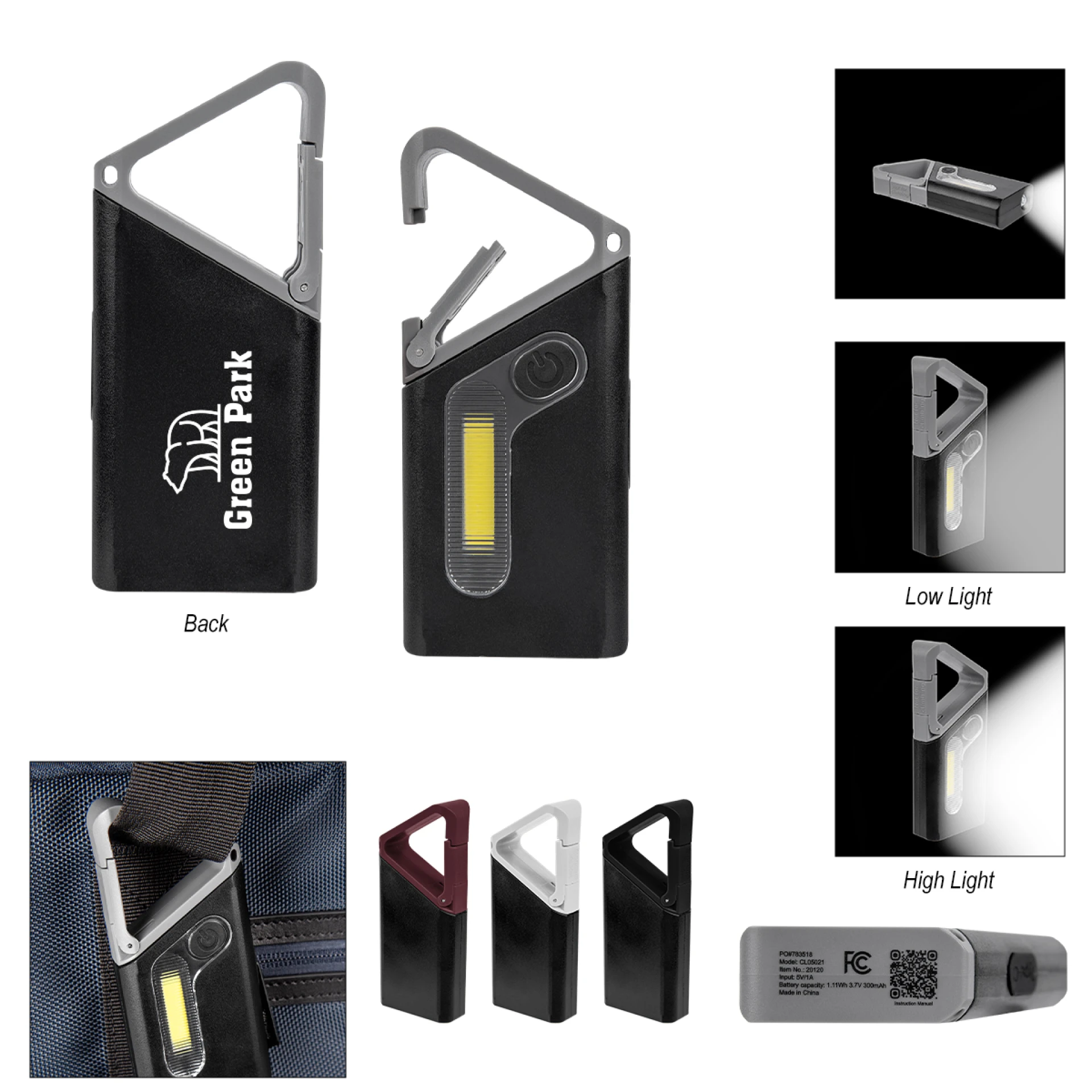 Product: Clip 'N Grow Rechargeable Carabiner COB Flashlight