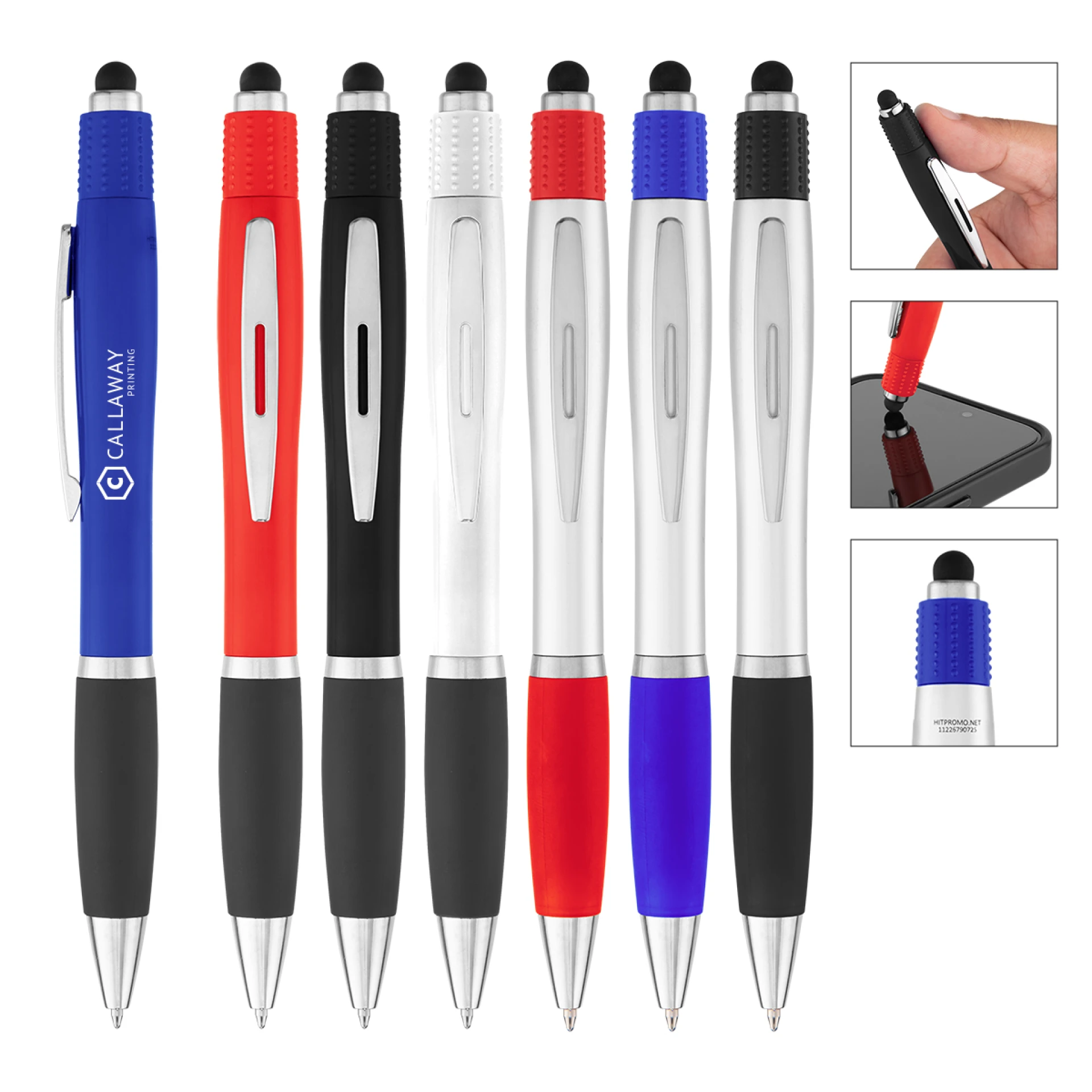 Product: RABS SATIN STYLUS PEN WITH SPIN TOP