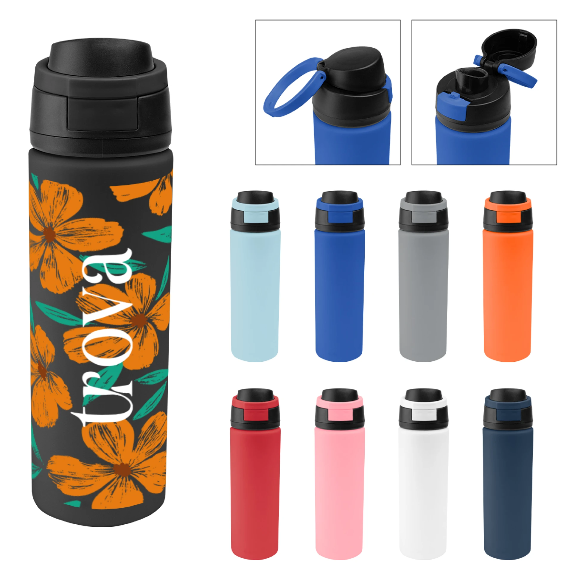 Product: 24 Oz. Full Color Pop Sip Recycled Stainless Steel Bottle