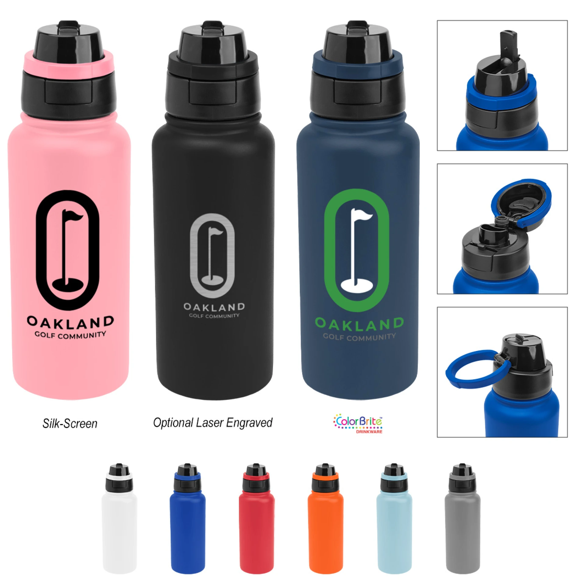 Product: 32 Oz. Pop Sip & Chug Recycled Stainless Steel Bottle
