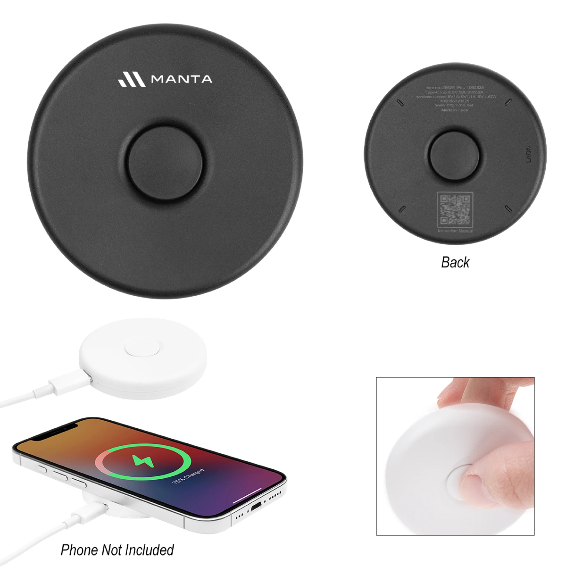 Product: rABS Fun Spinner Wireless Charger