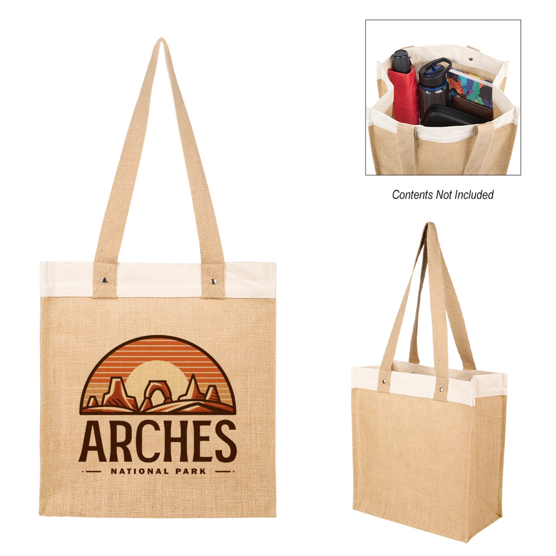 Product: Stephen 12 Oz. Recycled Cotton & Jute Tote Bag