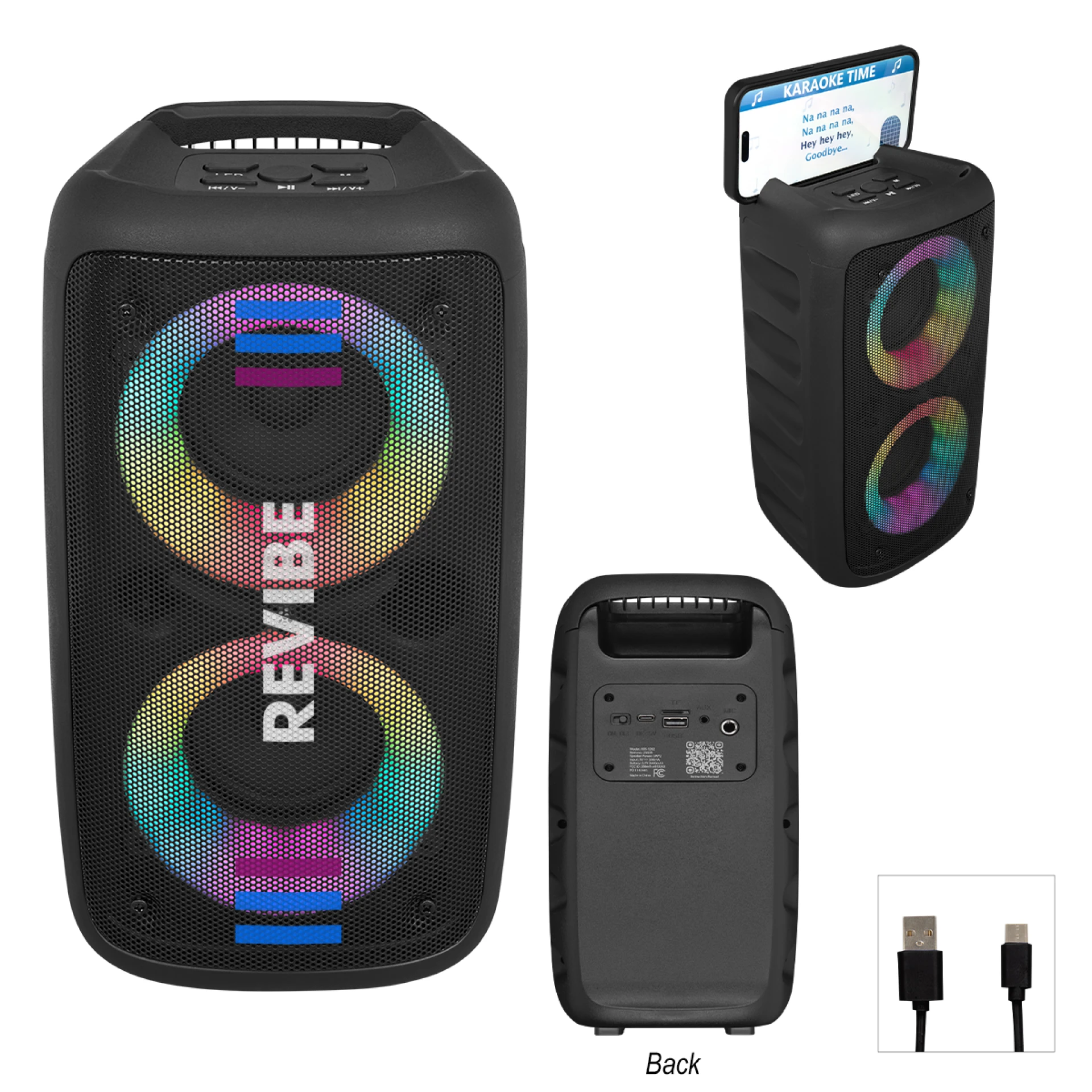 Product: Wireless Speaker Tower With Phone Holder