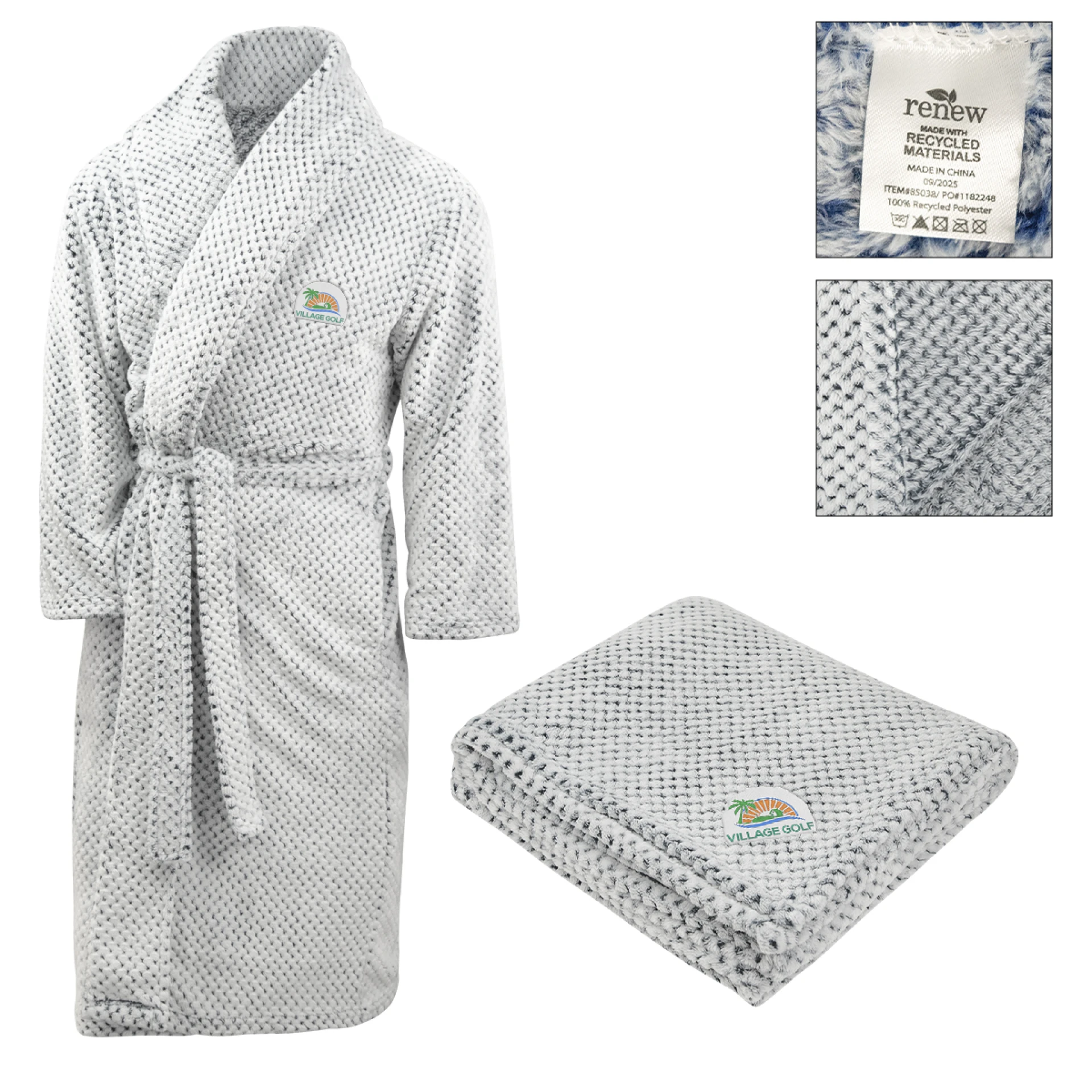 Product: Dream Weaver rPET Blanket & Robe Gift Set