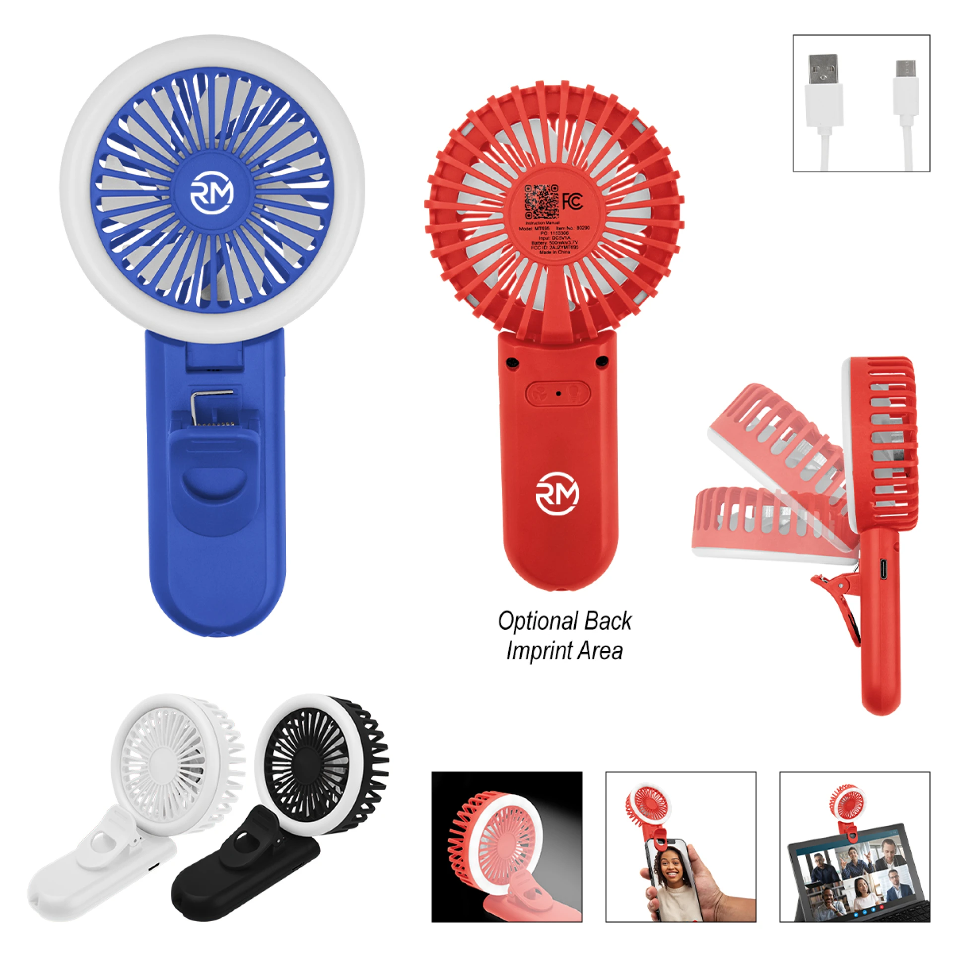 Product: Ring Light Fan For Phone & Laptop