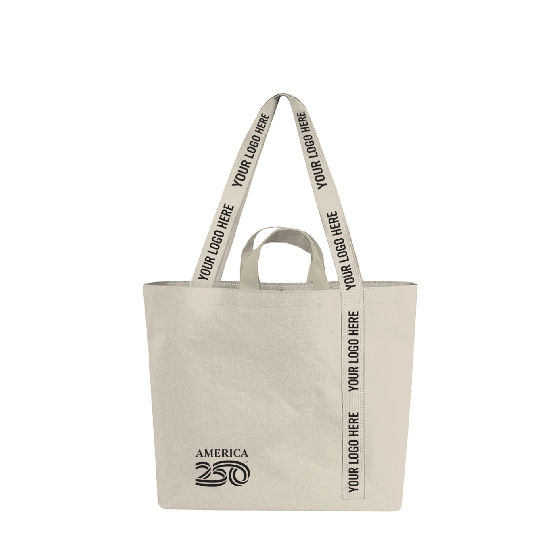 Product: America250™ - 14 Oz. Recycled Mono-Strap Canvas Tote Bag