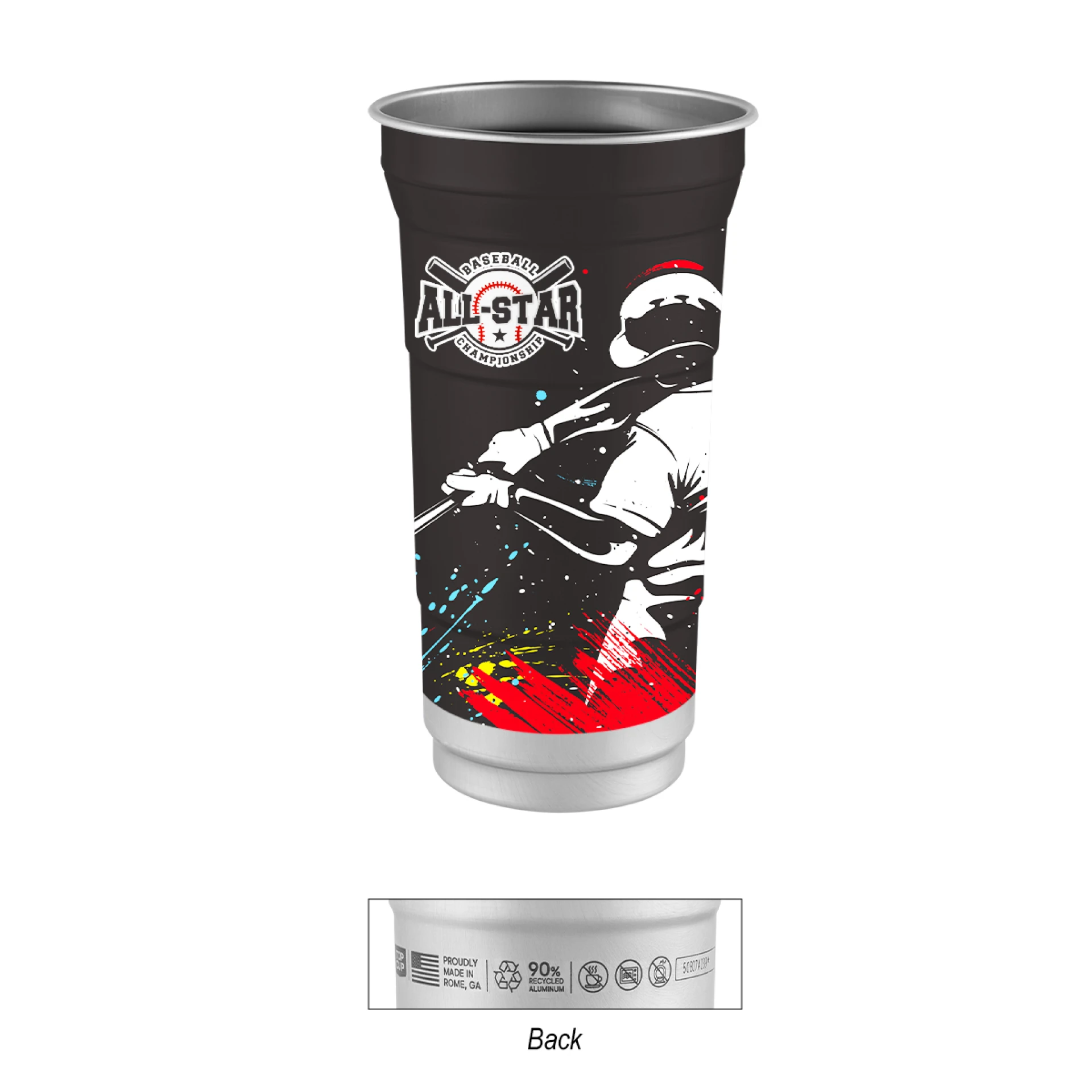 Product: 12 Oz. Top Cup Full Color Aluminum Cup