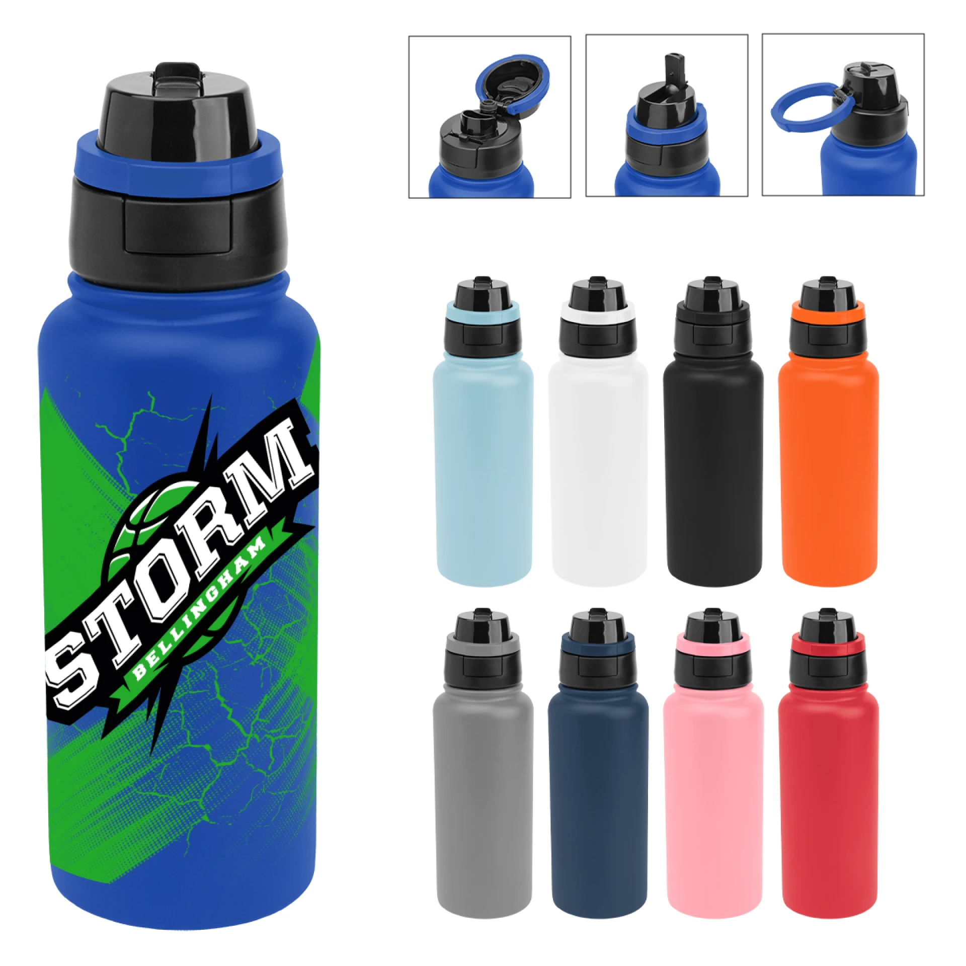 Product: 32 Oz. Full Color Pop Sip & Chug Recycled Stainless Steel Bottle