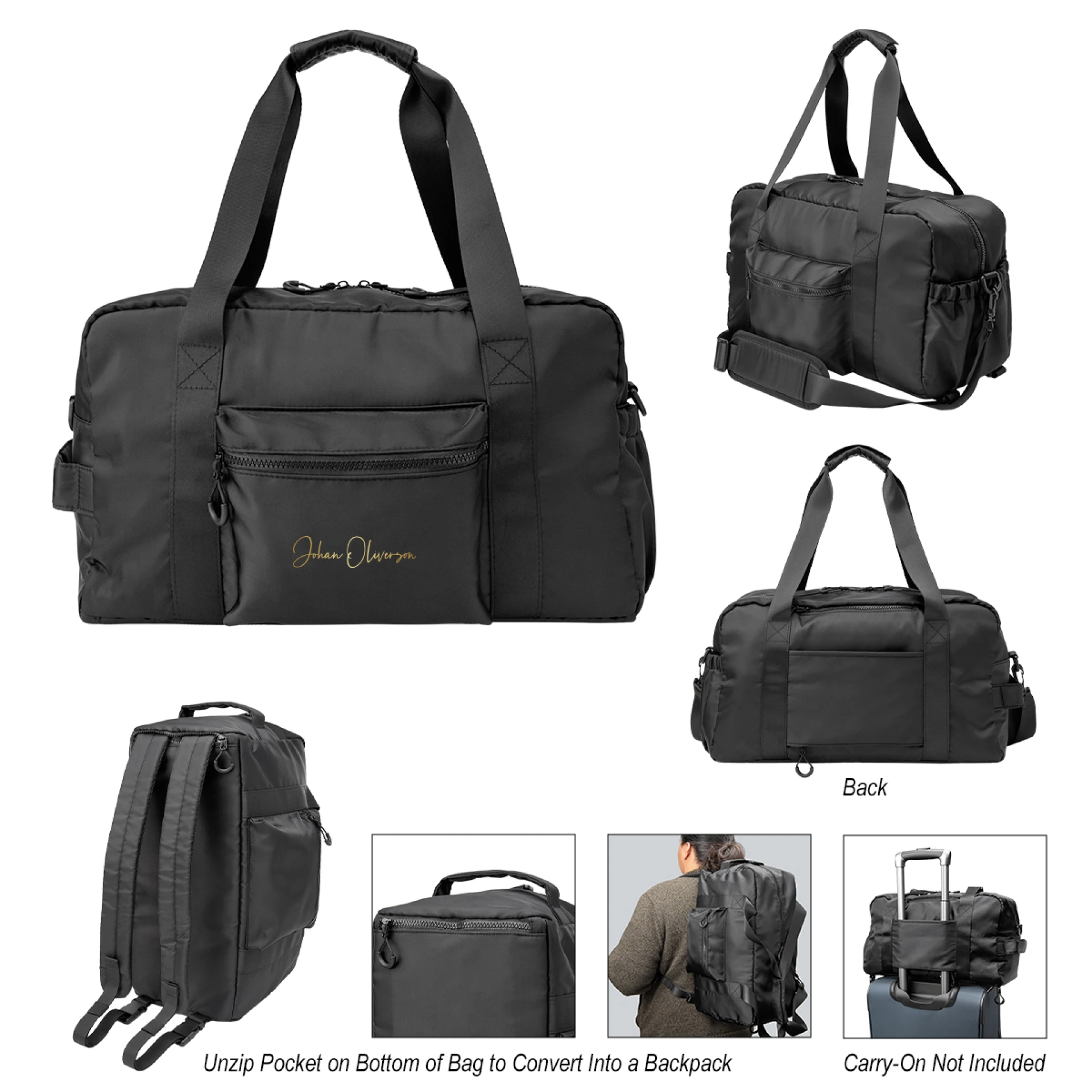 Product: Anywhere rPET Sport Duffel Bag And Backpack