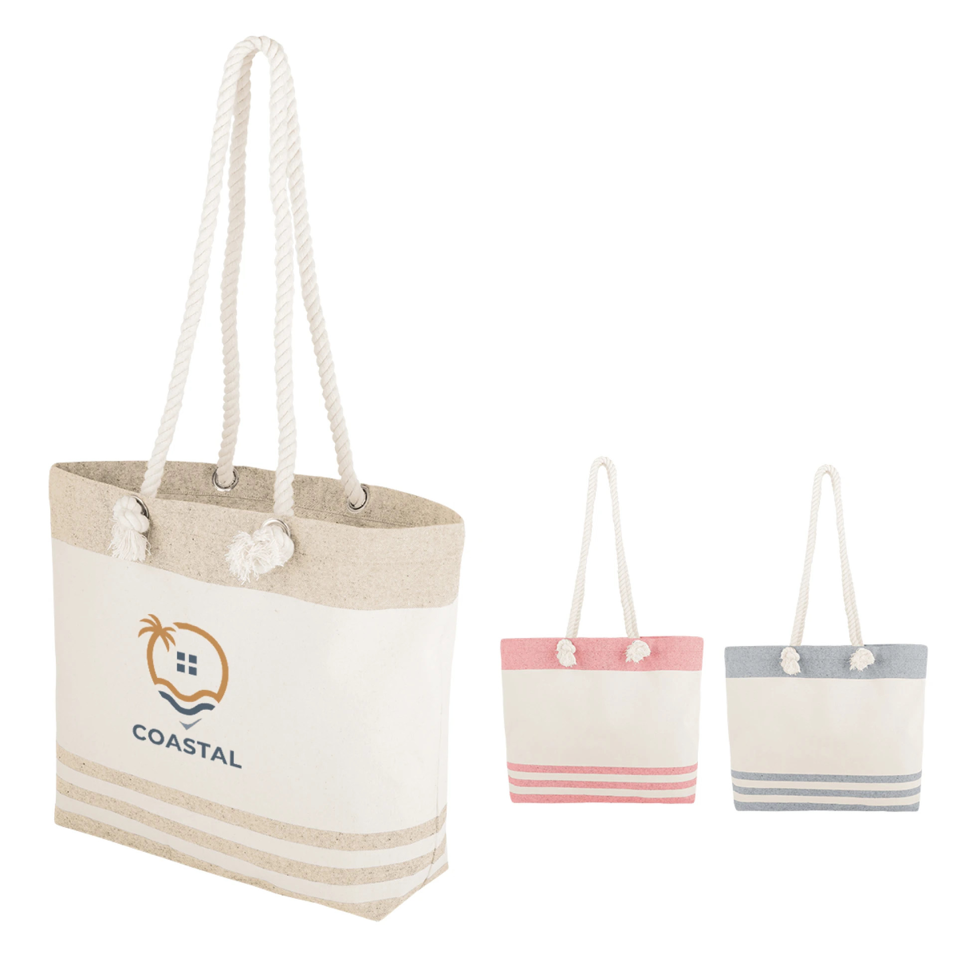 Product: Marlo 10 Oz. Recycled Cotton Tote Bag with Twist Rope Handles