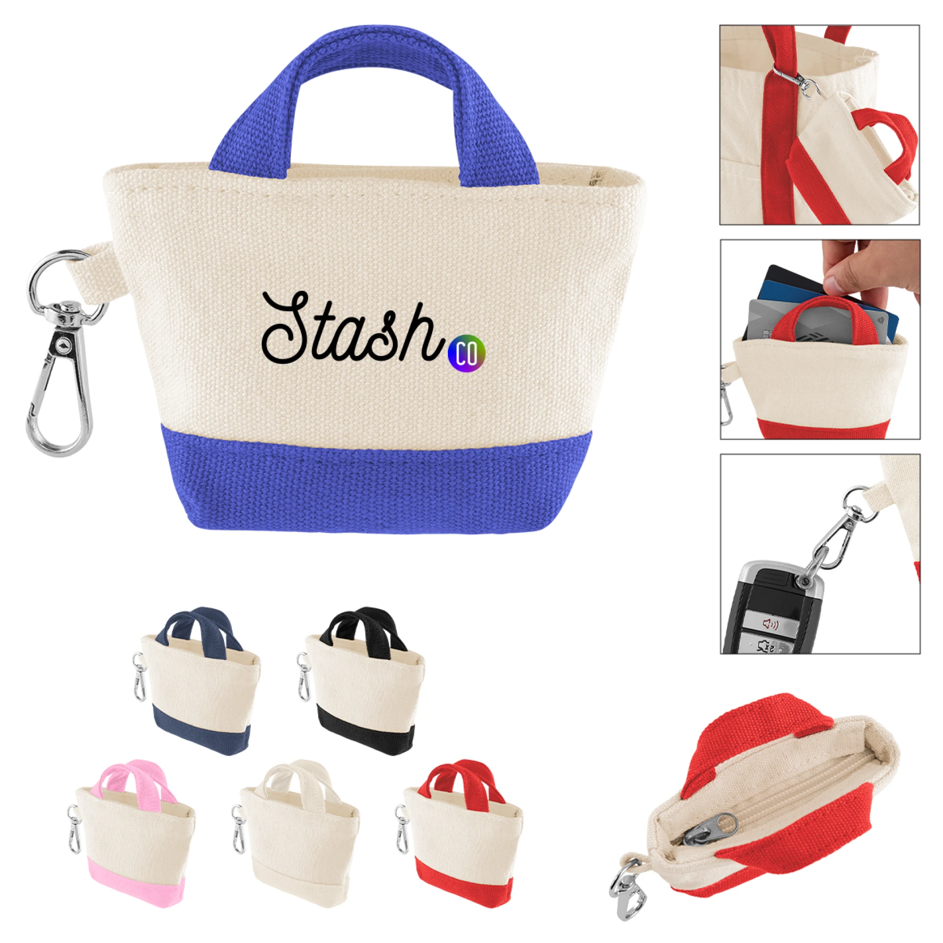 Product: 12 Oz. Recycled Cotton Mini Tote Bag Charm