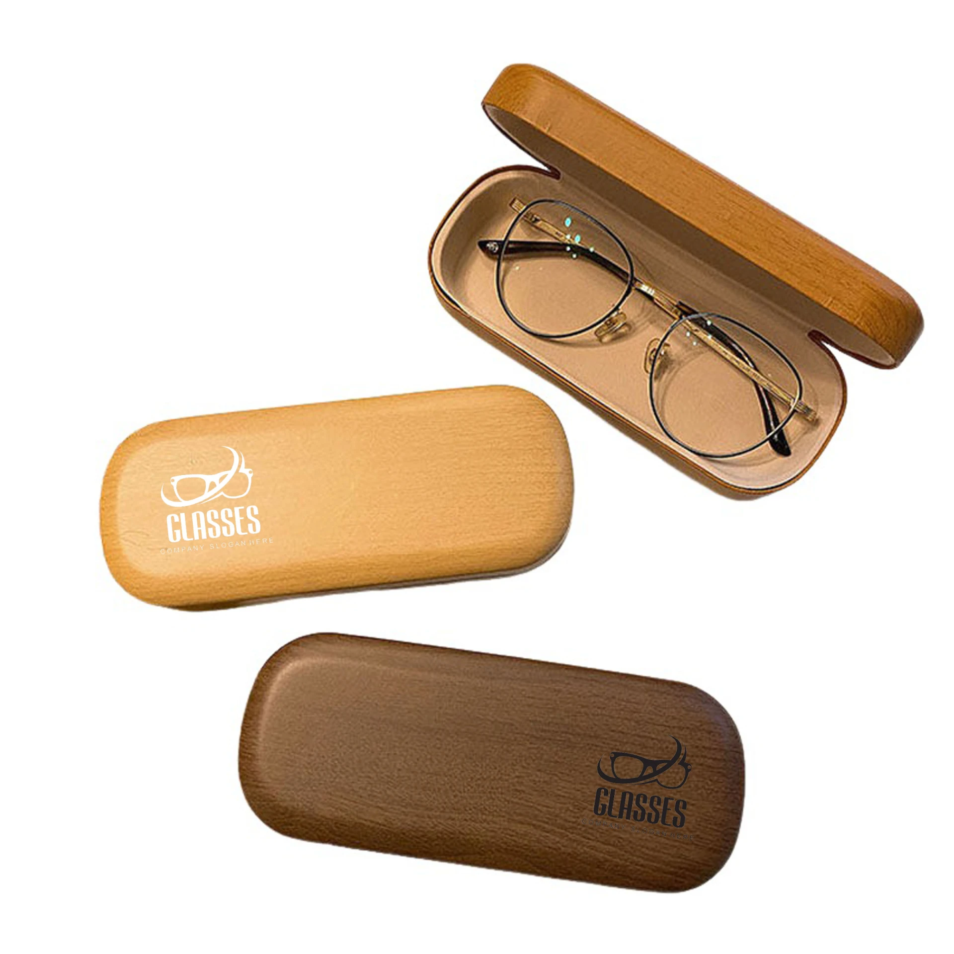 Product: Wood-Grain Pattern Shockproof Eyewear Case