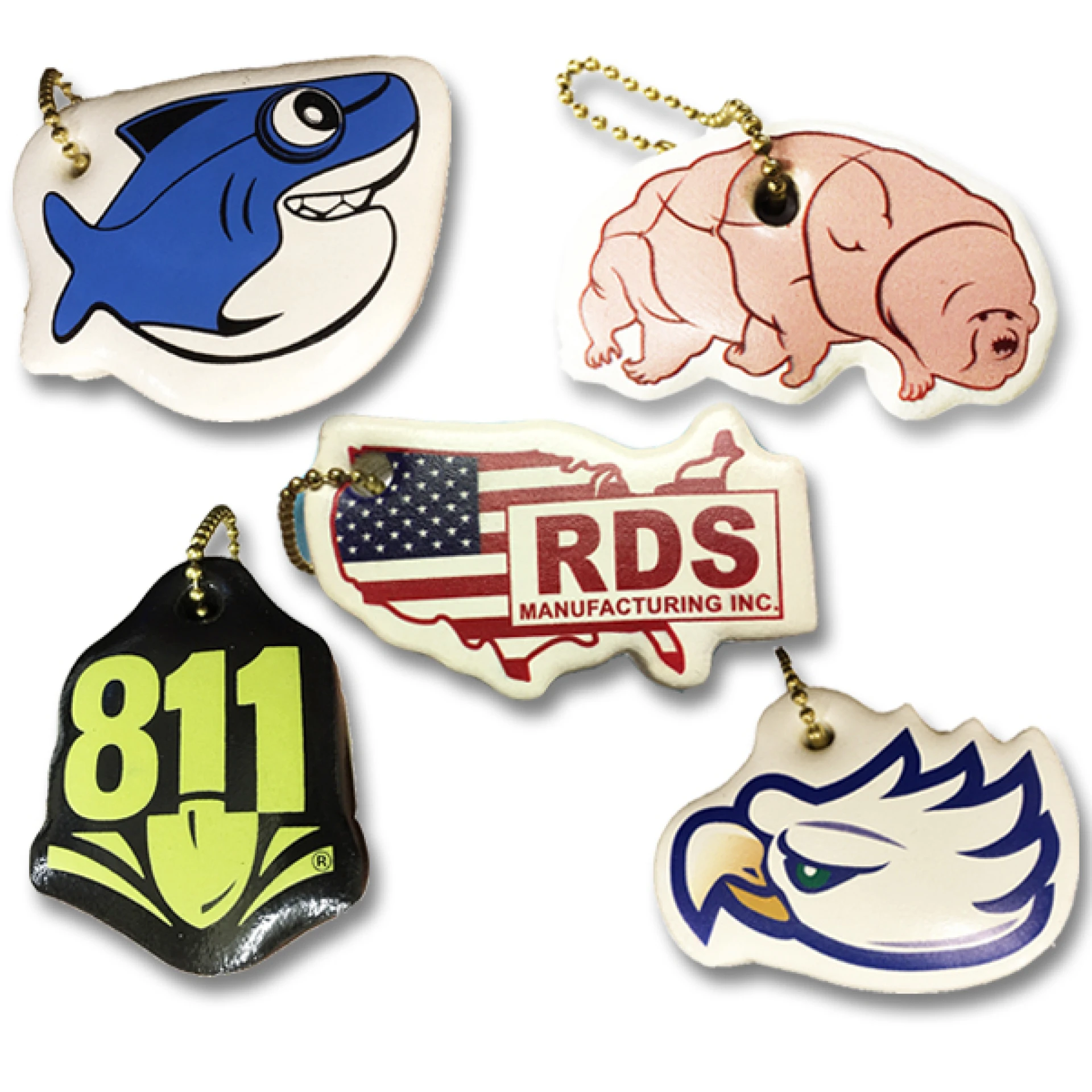Product: Custom Shape Vinyl Coated Keyfloats