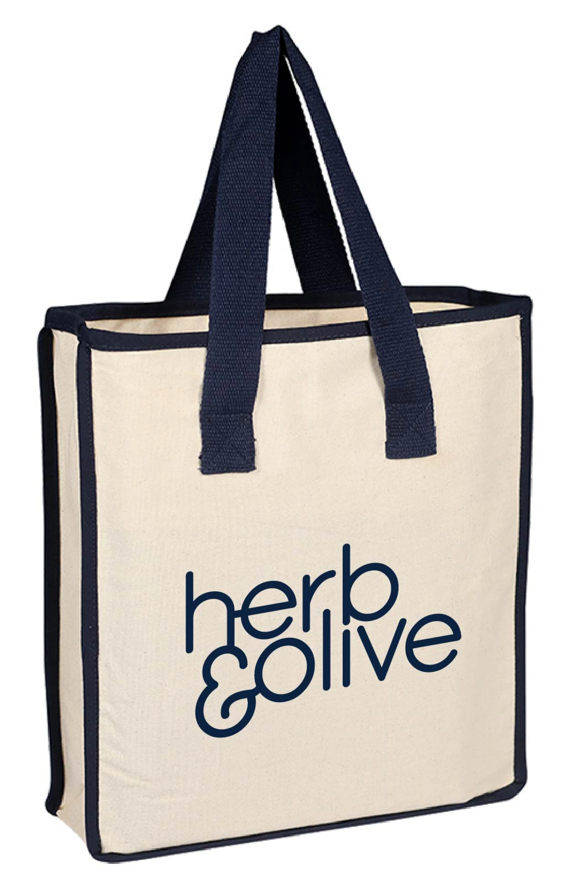 Product: Accent Color Canvas Shopping Bag (14" x 15" x 4")