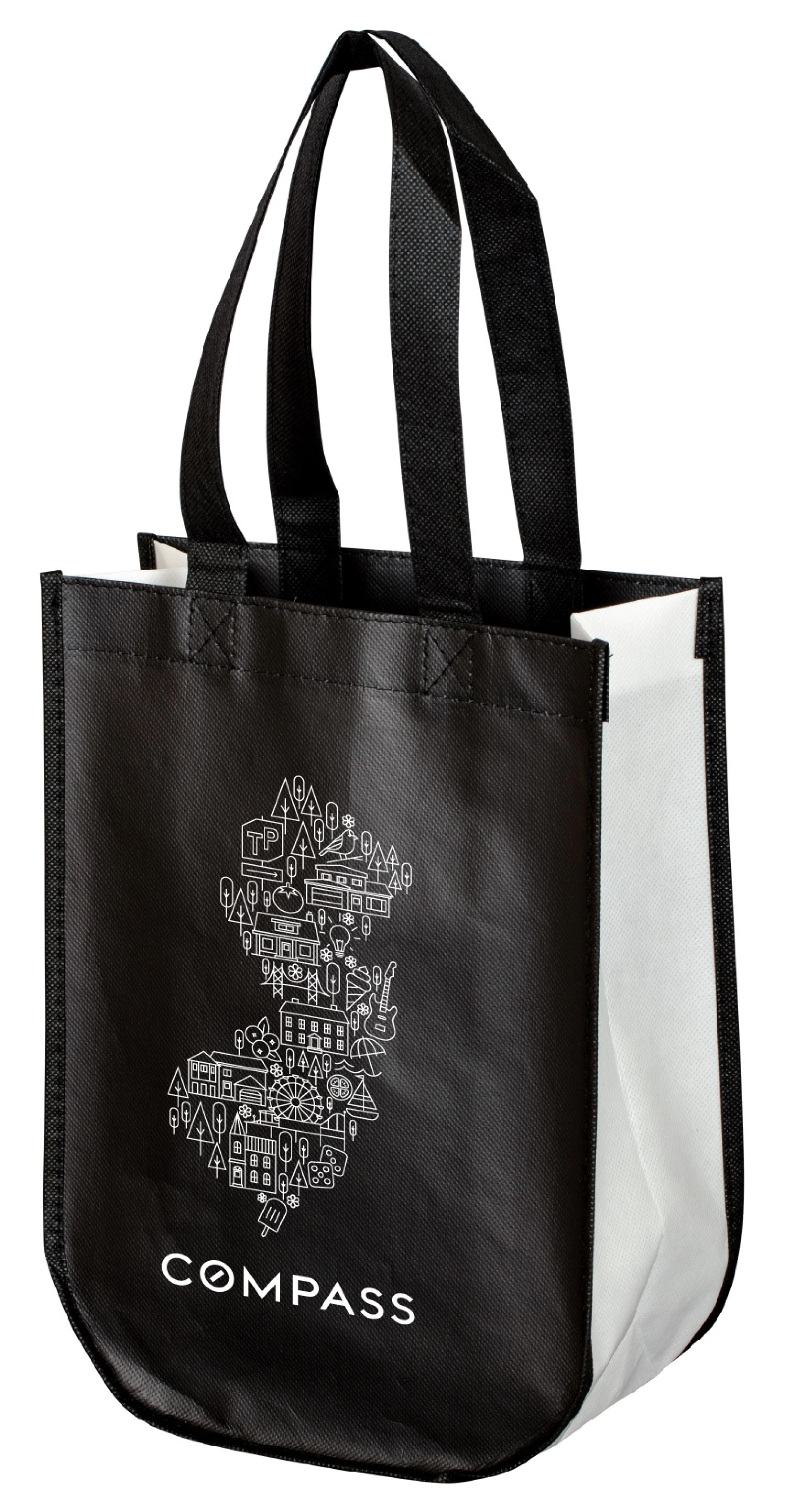 Product: Laminated Gift Tote Bag - 9"W X 12"H X 4.5"