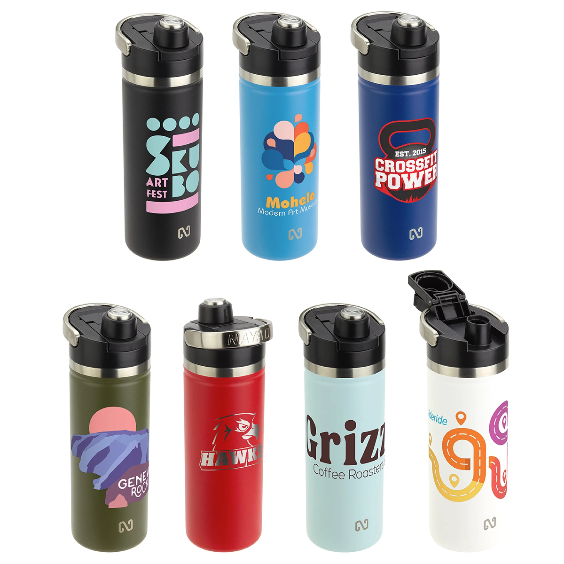 Product: NAYAD® Traveler 18 oz Stainless Double-wall Vacuum Insulated Bottle with Twist-Top Spout