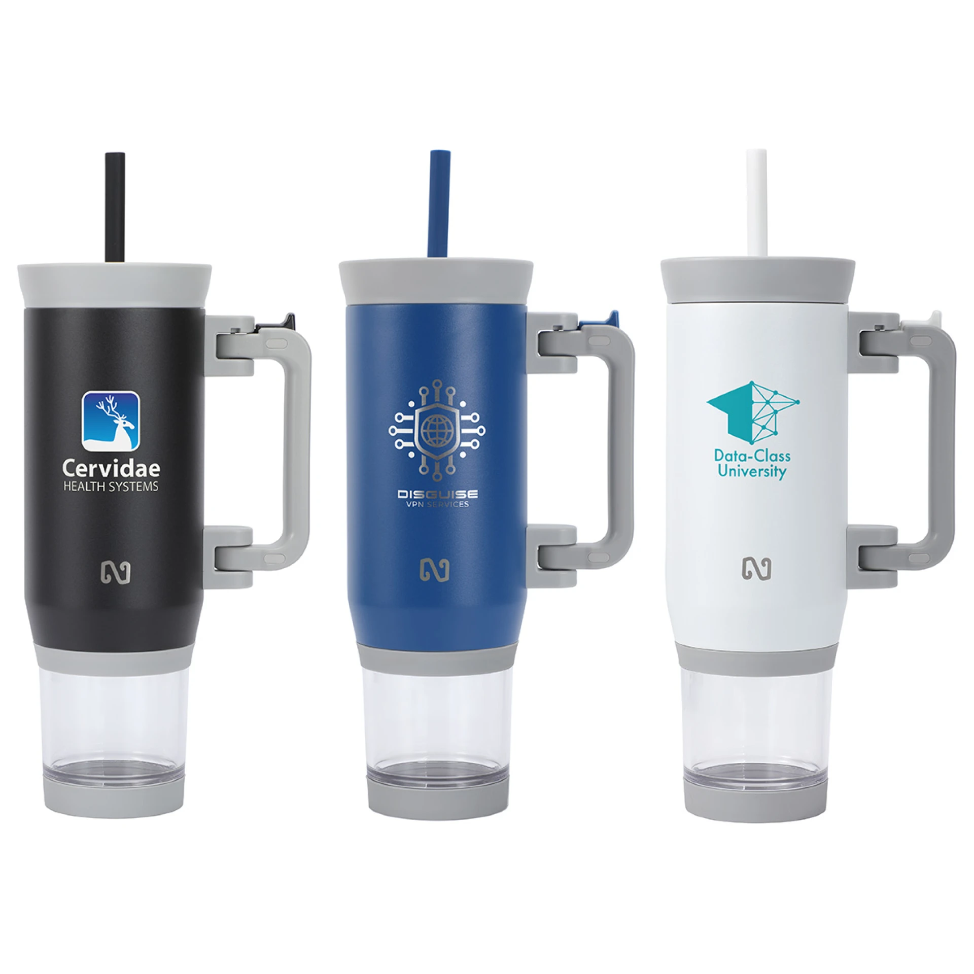 Product: NAYAD® Quest 23 oz Stainless Steel Double-Wall Vacuum Insulated Mug with Foldable Handle & Snack Cup
